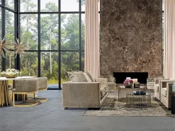 Mensa mesa de comedor ovalada de mármol blanco con patas de metal dorado 200 cm