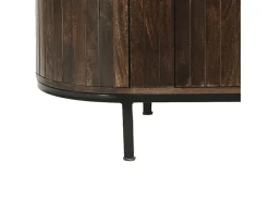 MENTON-Aparador de 180 cm en madera maciza marrón