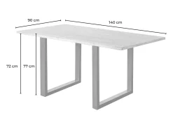 Mesa - Madera Madera - 140 x 90 cm - LORE