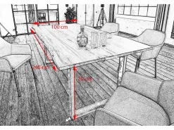 Mesa - Madera Madera - 240 x 100 cm - LORE