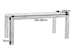 Mesa - Madera Madera - 200 x 100 cm - LIAN
