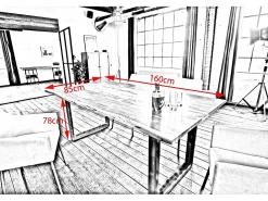 Mesa - Madera Madera - 180 x 90 cm - LORE