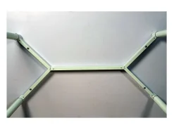 Mesa 200 x 100 Colección RENNES con patas de metal y tapa blanca. Diseño de mesa.