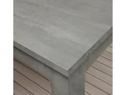 Mesa acabado gris cemento, plegable extensible 90×90- 180×90 cm - LIPARI