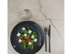 Mesa alta 60 x 60 cm - modelo Roma mármol blanco luna