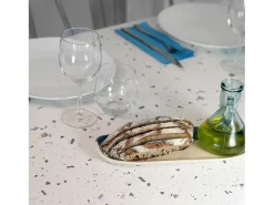 Mesa alta 60 x 60 cm - modelo Roma terrazo cassata