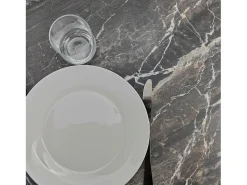 Mesa alta 60 x 60 cm Rome bistro mármol veteado