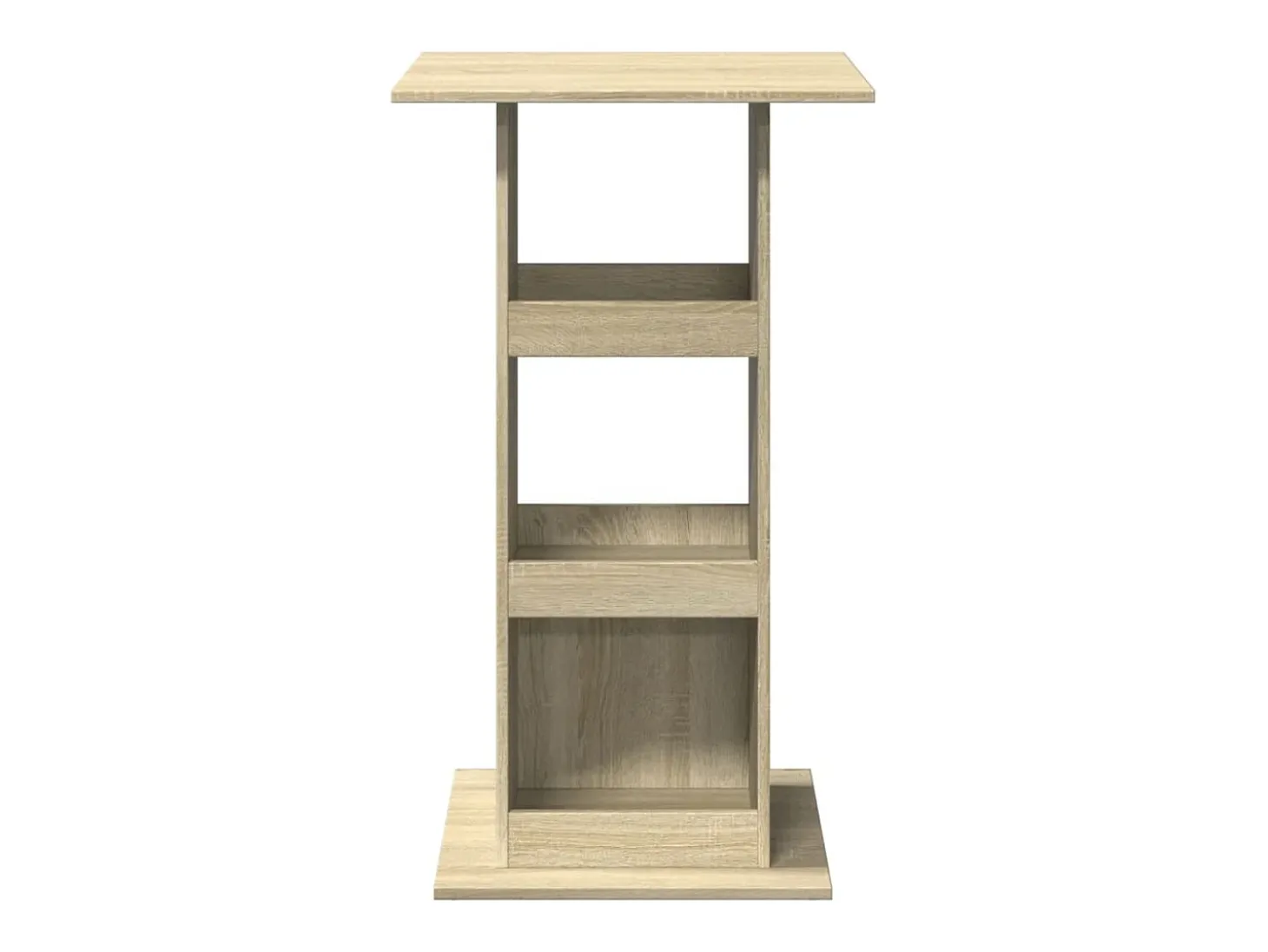 Mesa alta bar con almacenaje madera roble Sonoma 60x60x102 cm