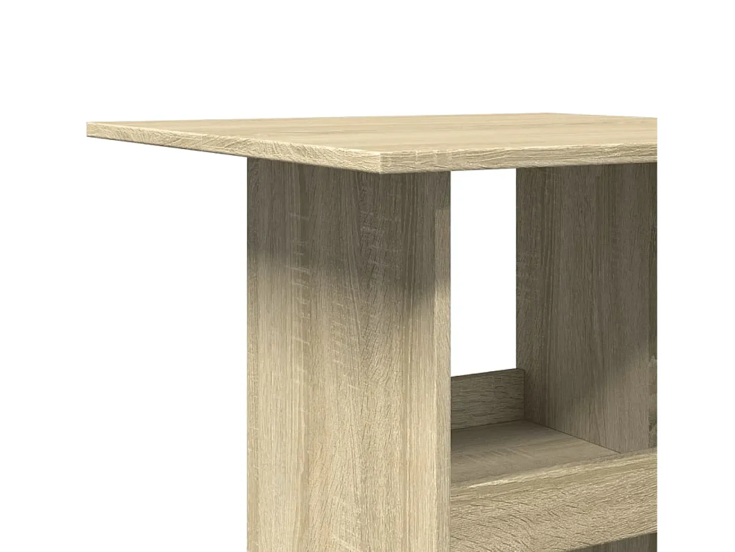 Mesa alta bar con almacenaje madera roble Sonoma 60x60x102 cm