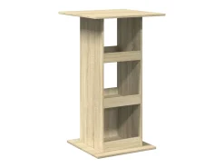 Mesa alta bar con almacenaje madera roble Sonoma 60x60x102 cm