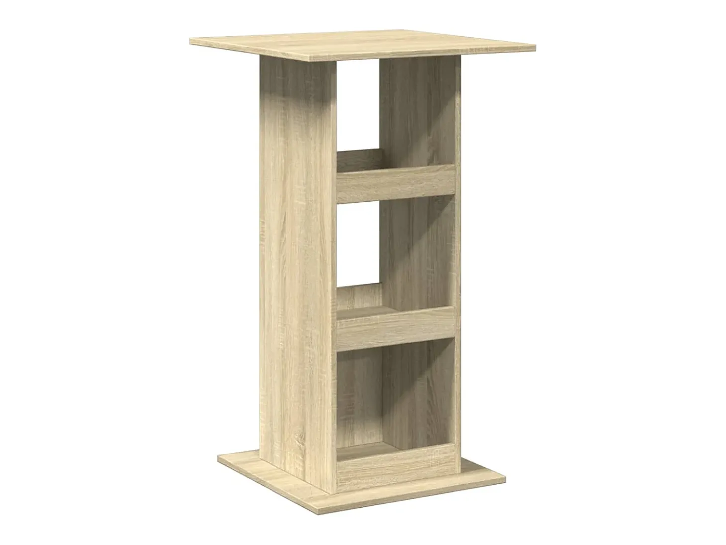 Mesa alta bar con almacenaje madera roble Sonoma 60x60x102 cm
