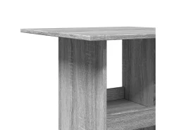 Mesa alta bar con almacenaje madera gris Sonoma 60x60x102 cm