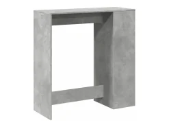 Mesa alta bar con estantes madera gris hormigón 101x40x103,5 cm