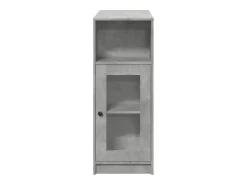 Mesa alta bar con estantes madera gris hormigón 101x40x103,5 cm