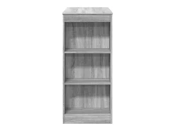 Mesa alta bar con estantes madera gris Sonoma 95x47x103,5 cm