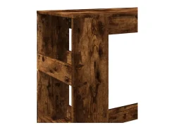 Mesa alta bar con estantes roble ahumado 90x40x103,5 cm