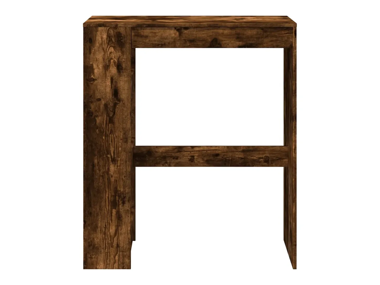 Mesa alta bar con estantes roble ahumado 90x40x103,5 cm