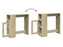 Mesa alta bar con estantes madera roble Sonoma 101x40x103,5 cm