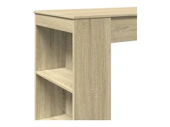 Mesa alta bar con estantes madera roble Sonoma 95x47x103,5 cm