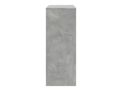 Mesa alta bar con estantes madera gris hormigón 90x40x103,5 cm