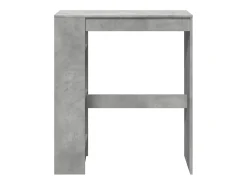 Mesa alta bar con estantes madera gris hormigón 90x40x103,5 cm