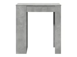 Mesa alta bar con estantes madera gris hormigón 95x47x103,5 cm