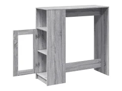 Mesa alta bar con estantes gris Sonoma 101x40x103,5 cm