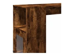 Mesa alta bar con estantes roble ahumado 101x40x103,5 cm