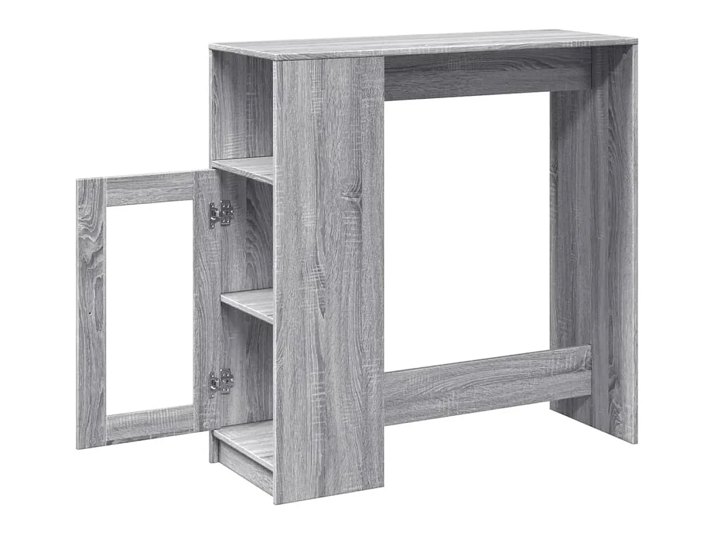 Mesa alta bar con estantes gris Sonoma 101x40x103,5 cm