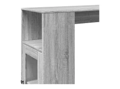 Mesa alta bar con estantes gris Sonoma 101x40x103,5 cm