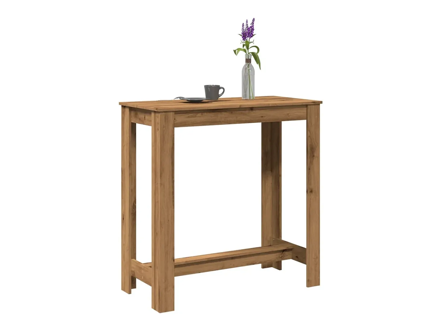 Mesa alta bar madera ingeniería roble artisian 102x50x103,5 cm