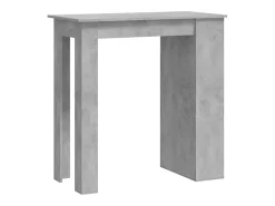 Mesa alta con estante almacenaje gris hormigón 102x50x103,5 cm