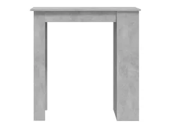 Mesa alta con estante almacenaje gris hormigón 102x50x103,5 cm ES672856