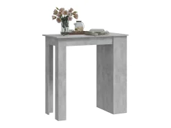 Mesa alta con estante almacenaje gris hormigón 102x50x103,5 cm
