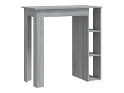 Mesa alta con estante gris Sonoma 102x50x103,5 cm ES250301