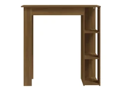 Mesa alta con estante marrón roble 102x50x103,5 cm ES874438