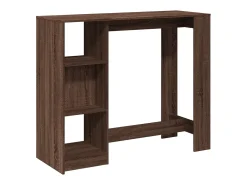 Mesa alta con estante marrón roble 124x46x103,5 cm