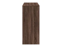 Mesa alta con estante marrón roble 124x46x103,5 cm