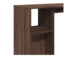 Mesa alta con estante marrón roble 124x46x103,5 cm