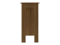 Mesa alta con estante marrón roble 102x50x103,5 cm