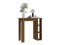 Mesa alta con estante marrón roble 102x50x103,5 cm