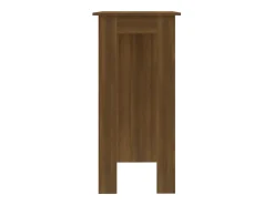 Mesa alta con estante marrón roble 102x50x103,5 cm