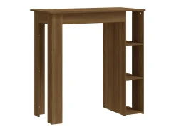 Mesa alta con estante marrón roble 102x50x103,5 cm