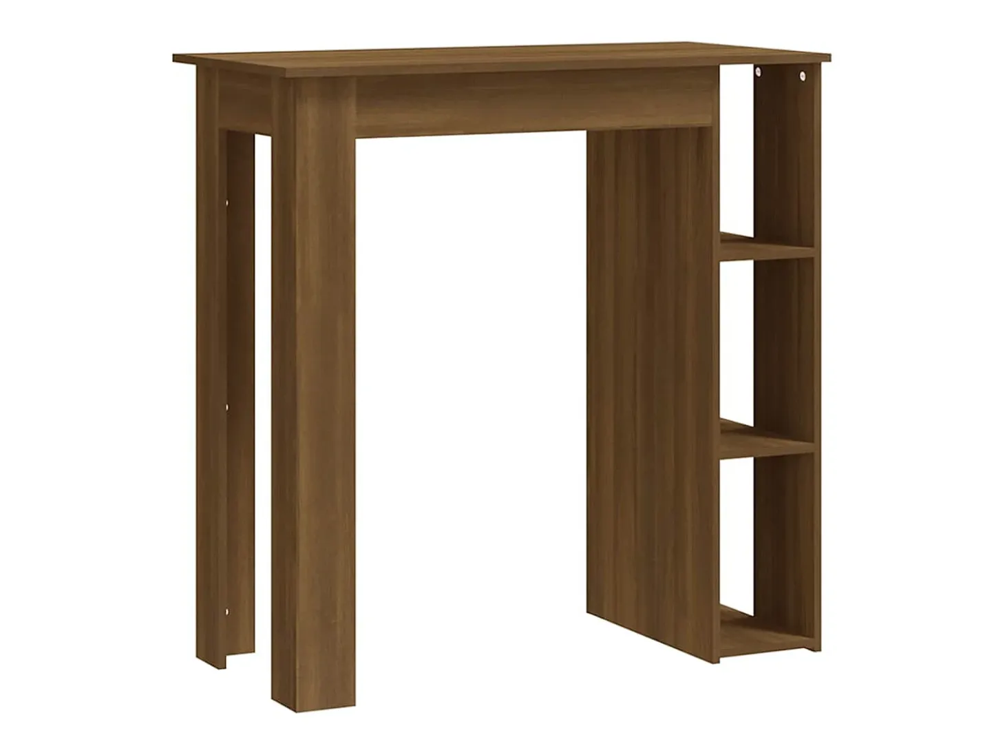 Mesa alta con estante marrón roble 102x50x103,5 cm