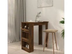 Mesa alta con estante roble ahumado 102x50x103,5 cm ES327208