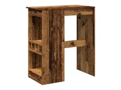 Mesa alta con estantes madera envejecida 90x47,5x103,5 cm