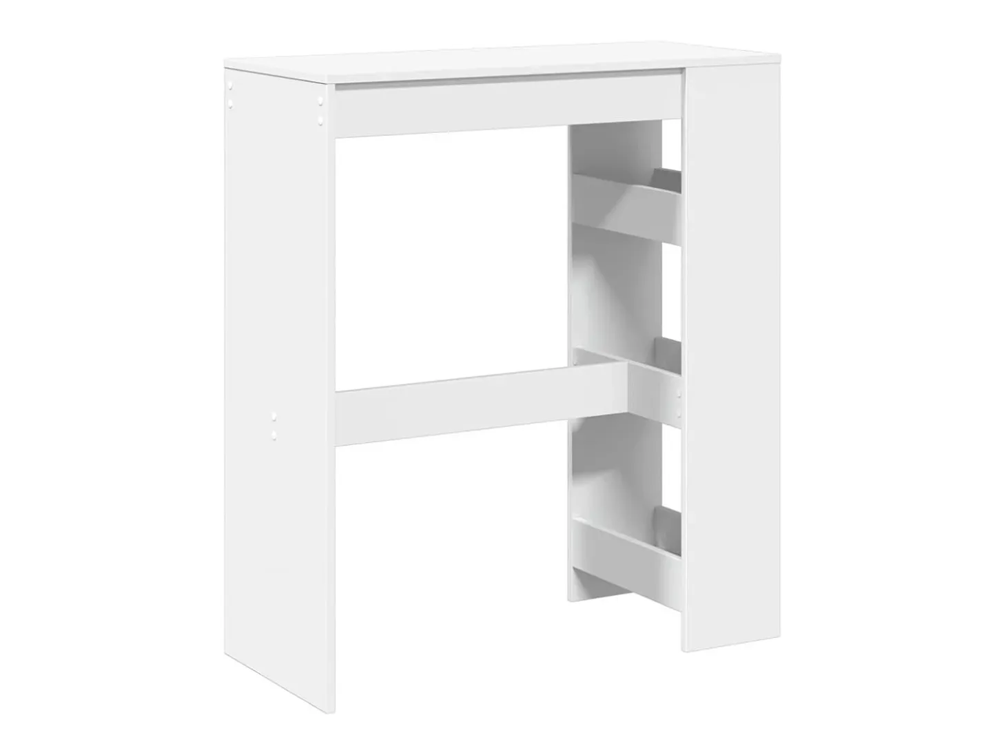 Mesa alta con estantes madera ingeniería 90x40x103,5 cm