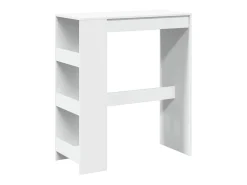 Mesa alta con estantes madera ingeniería 90x40x103,5 cm