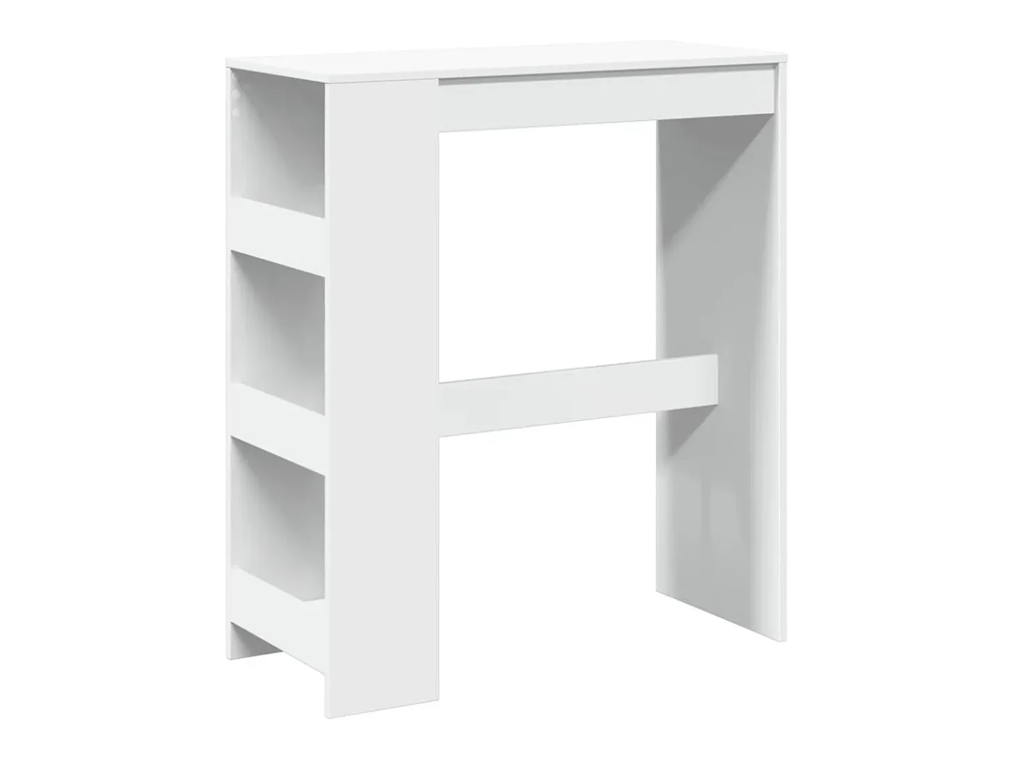 Mesa alta con estantes madera ingeniería 90x40x103,5 cm