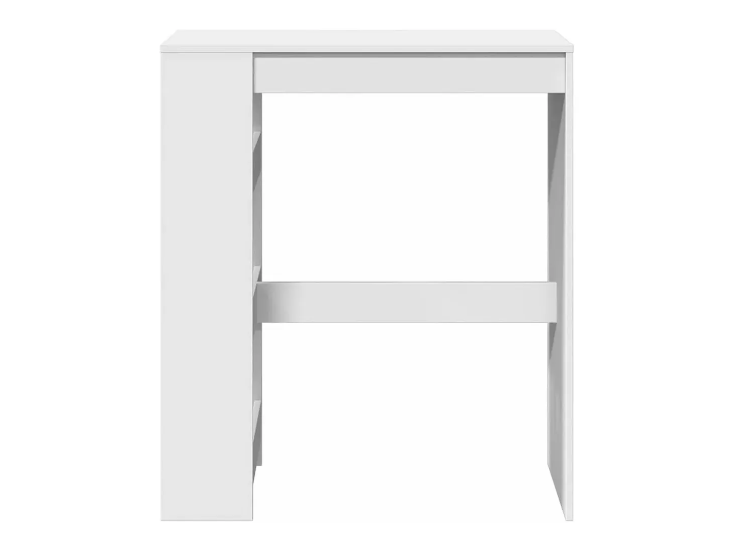 Mesa alta con estantes madera ingeniería 90x40x103,5 cm